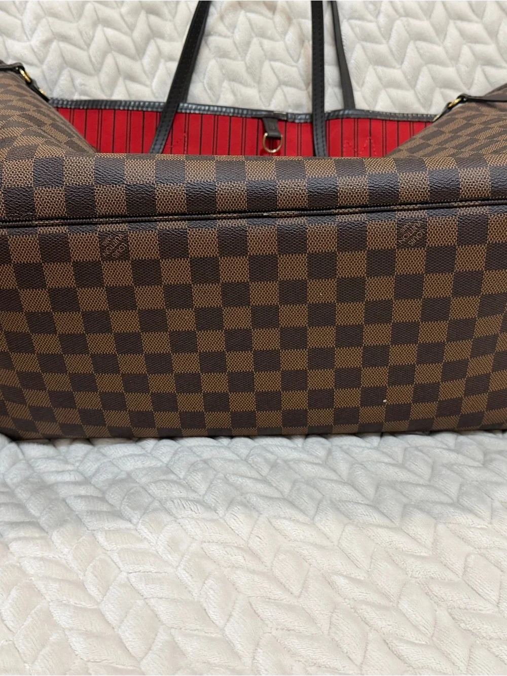Louis Vuitton Brown Damier Ebene Canvas Hobos Tote with Pouch